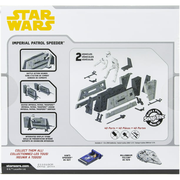 Snap Tite Plastic Model Kit-Imperial Patrol Speeder 1:28 - Fashions for Home