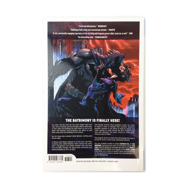 VIDEO Read sample Follow the author Tom King Tom KingTom King Follow Batman Vol. 7: The Wedding Paperback – October 30, 2018 by Tom King (Author), Mikel Janin (Author)