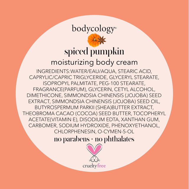 Bodycology Moisturizing Body Cream Spiced Pumpkin 8 oz