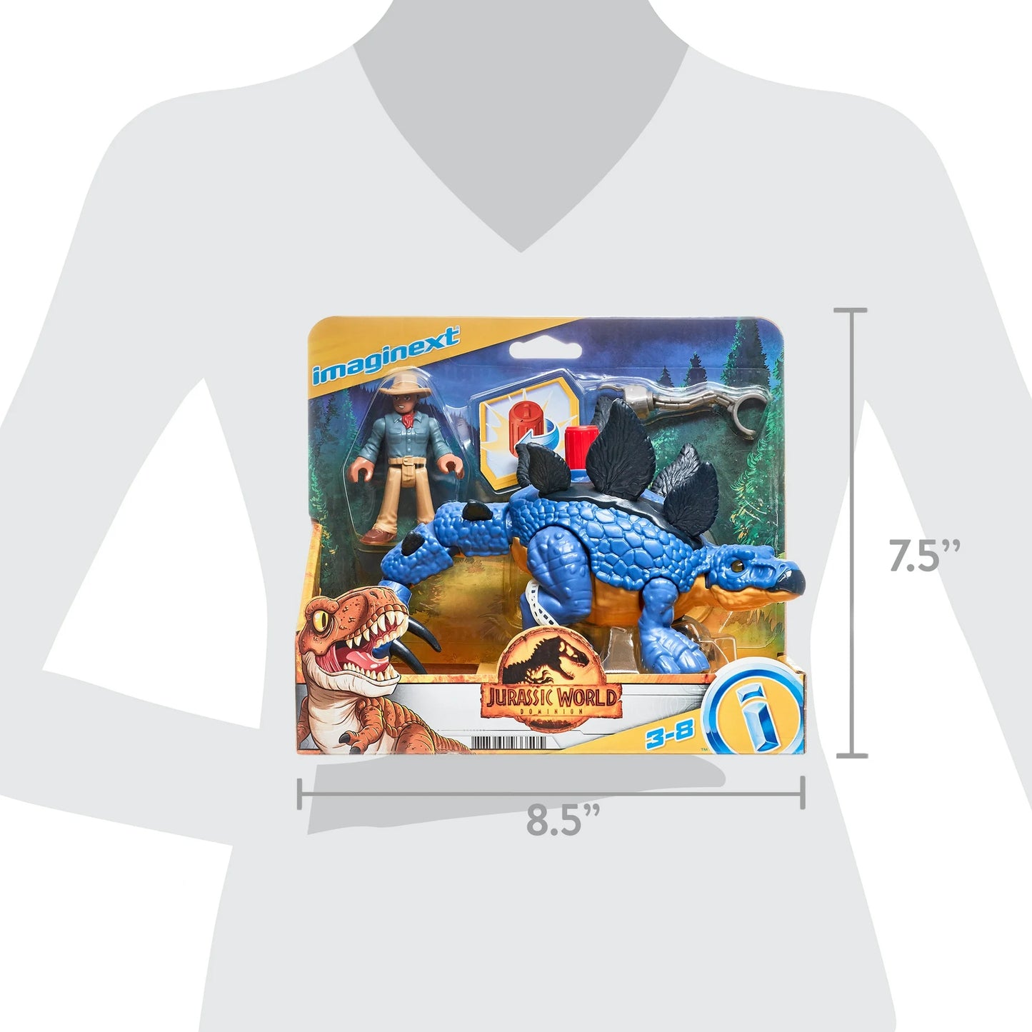 Imaginext Jurassic World Dominion Stegosaurus Dinosaur & Dr. Grant Poseable Figure Set Fashions for Home