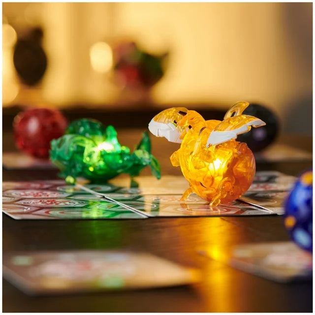 Bakugan Legends Nova Pegatrix (White) Light Up Bakugan Action Figures with Trading Card