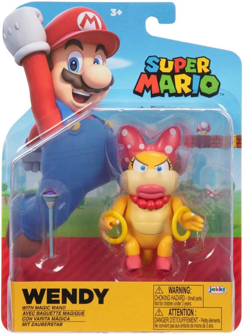SUPER MARIO 4INCH Wendy Koopa with Wand Fashions for Home