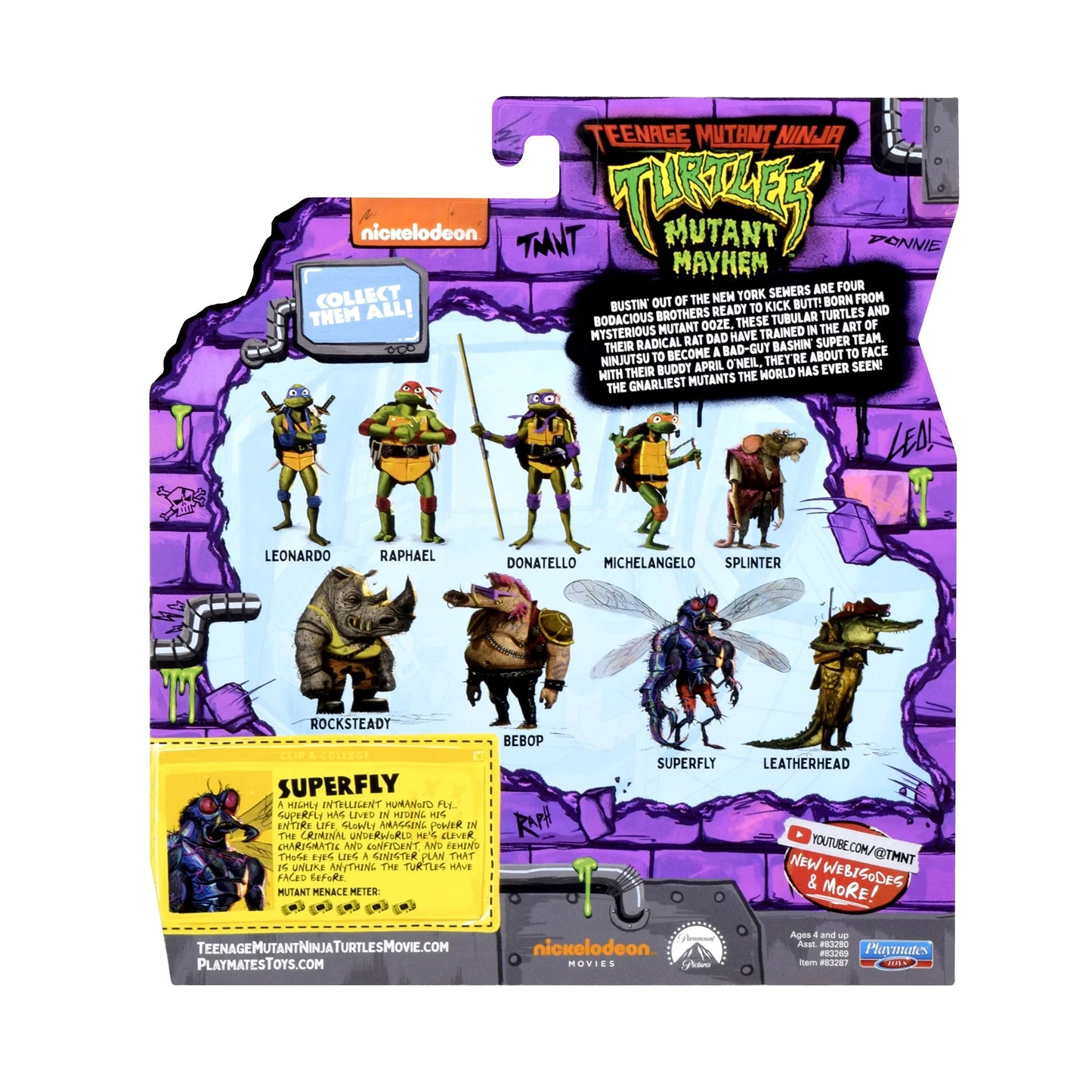 Teenage Mutant Ninja Turtles: Mutant Mayhem 3.75” Super Fly Basic Action Figure by Playmates Toys