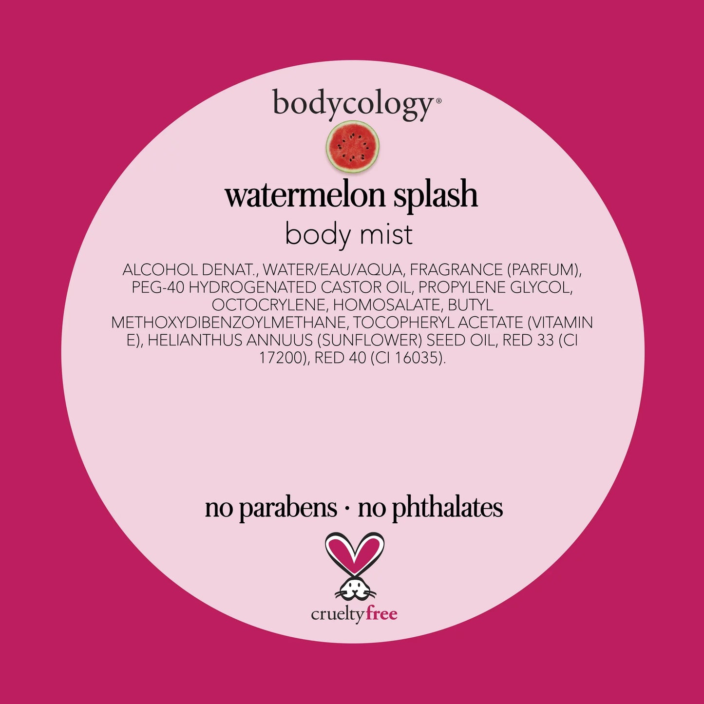 Bodycology Watermelon Splash Fragrance Body Mist, 8 oz