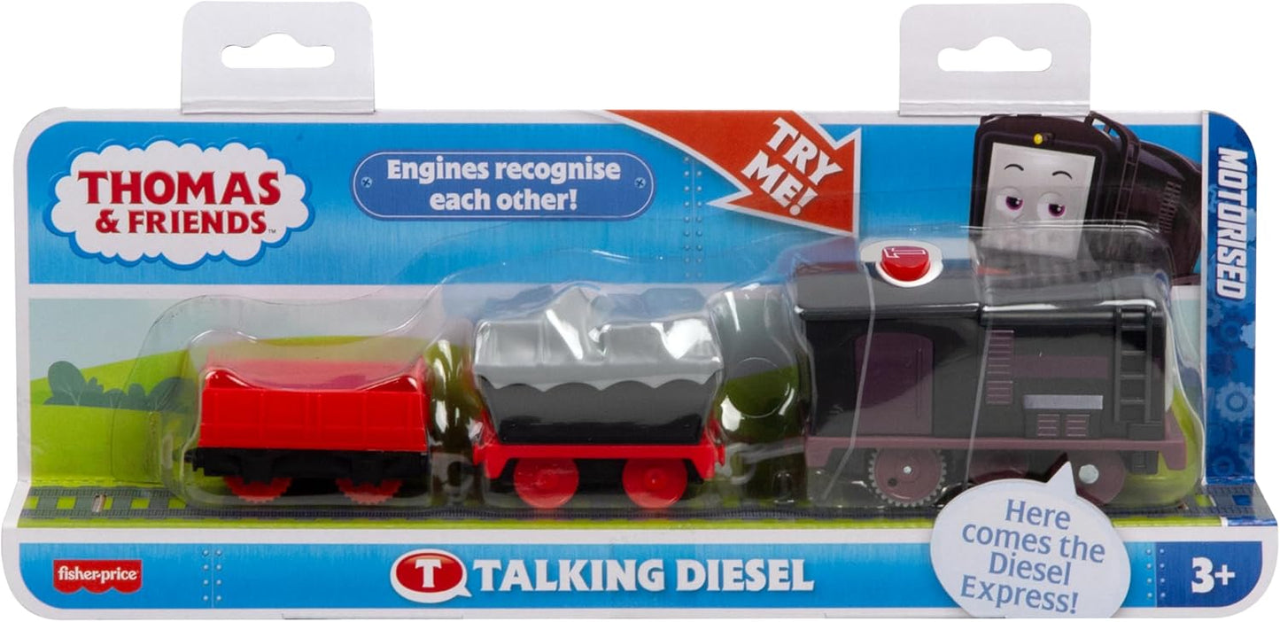 Thomas & Friends Motorized Toy Train Talking Diesel Engine with Sounds & Phrases for Kids 3+ Years, HYR79