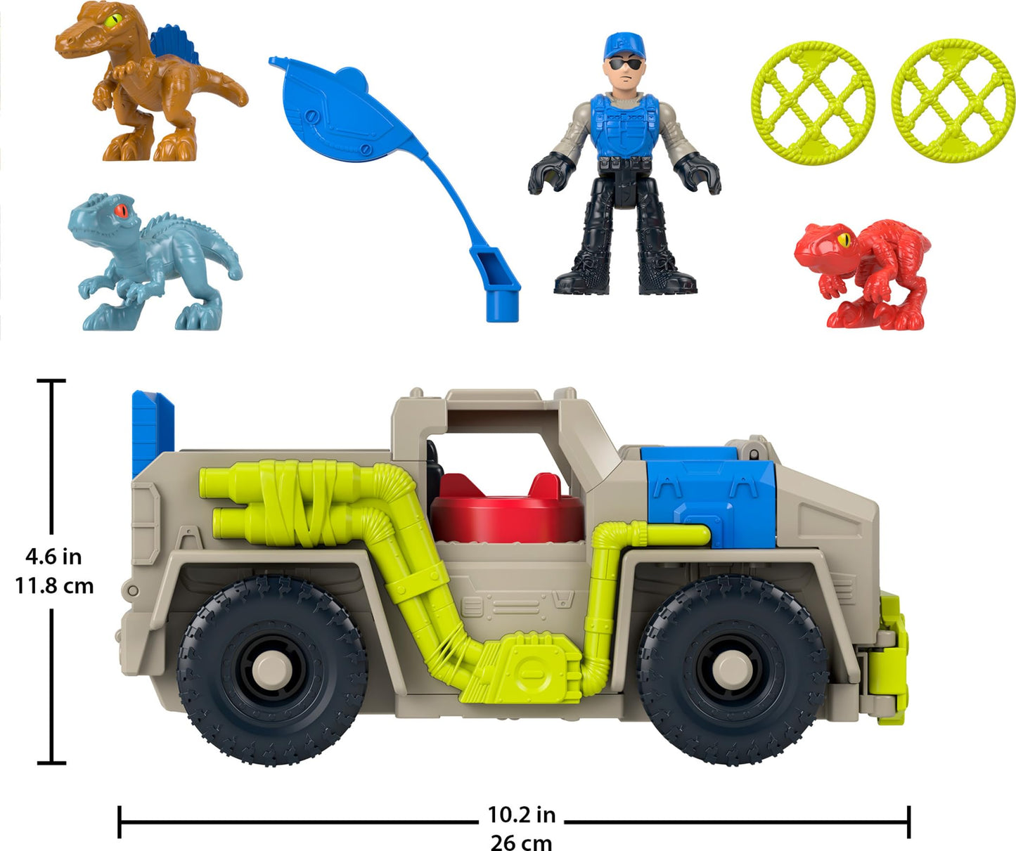 Fisher-Price Imaginext Jurassic World Dinosaur Toys Track & Transport Dino Truck Fashions for Home