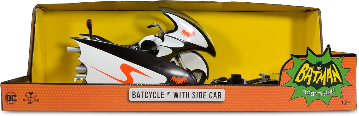 DC Retro Batman 66 Batcycle with Sidecar Vehicle Accessory Fashions for Home