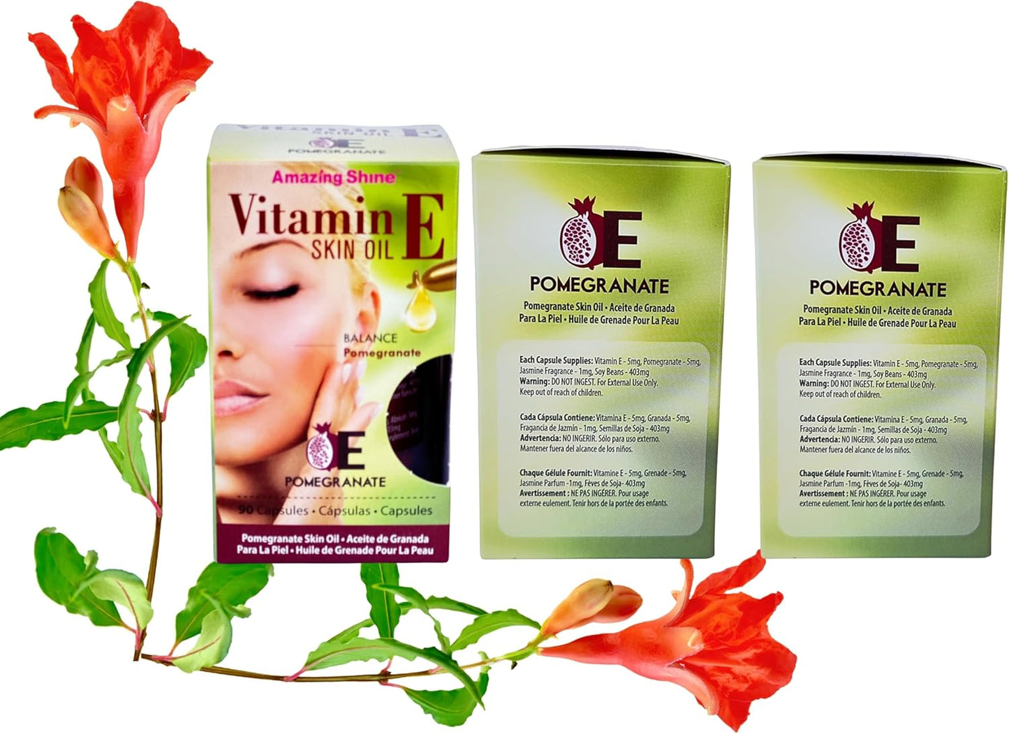 Pomegranate Skin Oil Capsules by EasyComforts - 90 Capsules