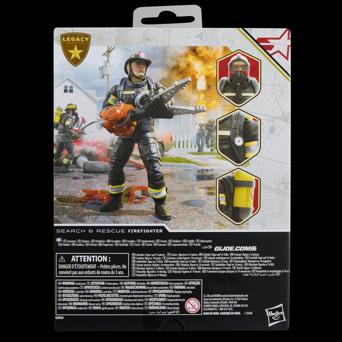 G.I. Joe Classified Series Legacy Collection - Search & Rescue Firefighter, Collectible 6 Inch Action Figure with 14 Accessories