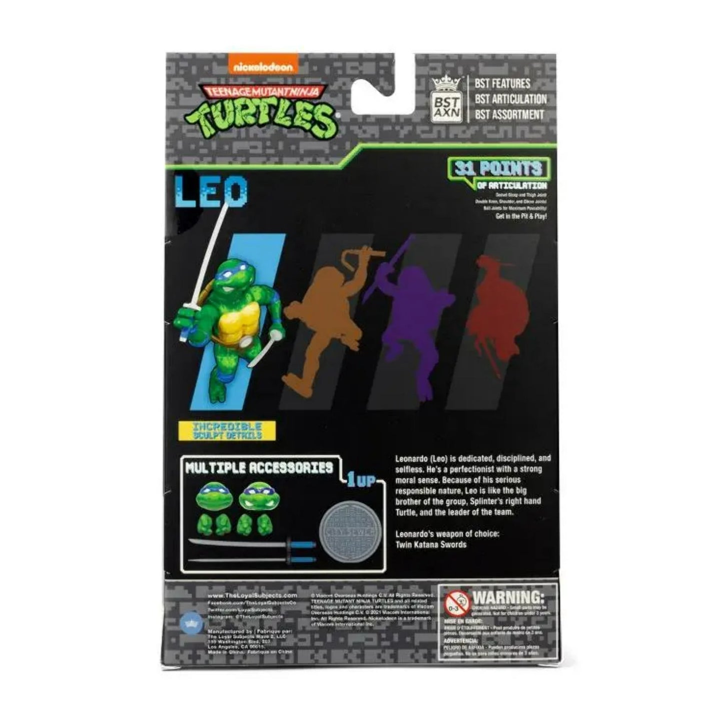 Teenage Mutant Ninja Turtles BST AXN leo Action Figure (Arcade Game) - Fashions for Home