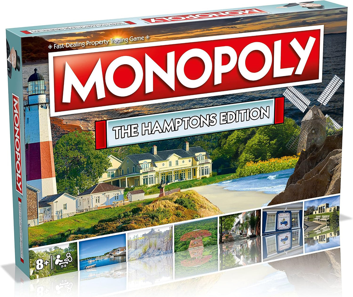 Monopoly Board Game The Hamptons Edition: 2-6 Players Family Board Games for Kids and Adults, Board Games for Kids 8 and up, for Kids and Adults, Ideal for Game Night Fashions for Home