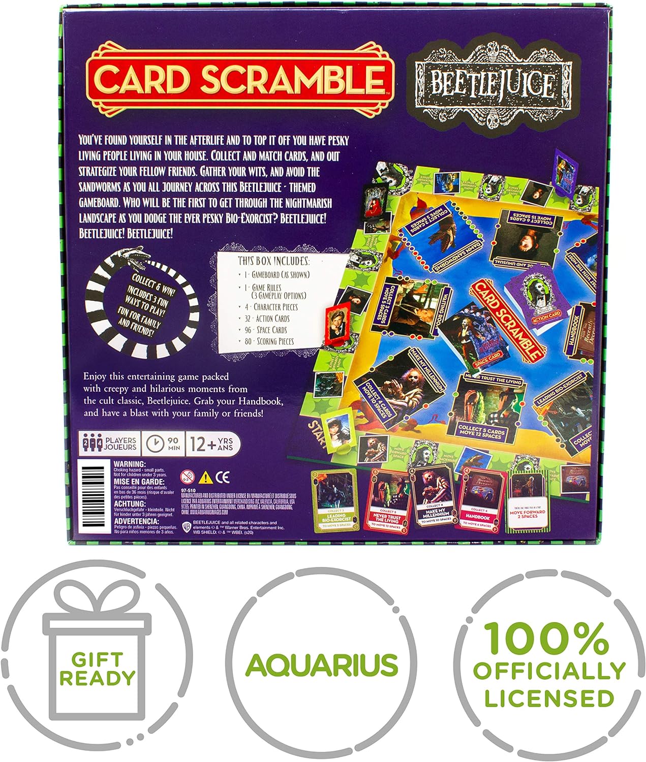 aquarius beetlejuice card scramble board game