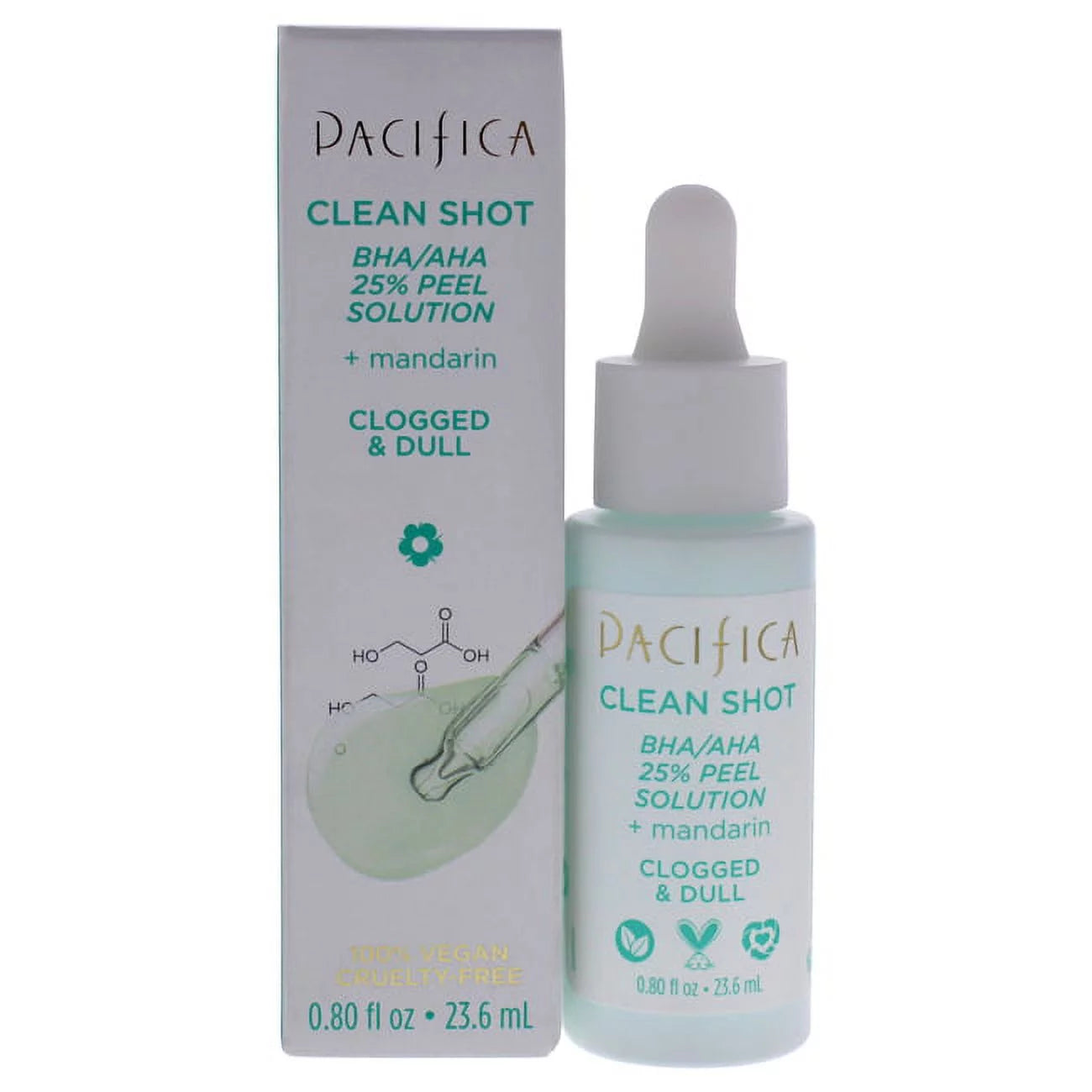 Pacifica Clean Shot BHA-AHA 25 Percent Peel Solution for Unisex - 0.8 oz