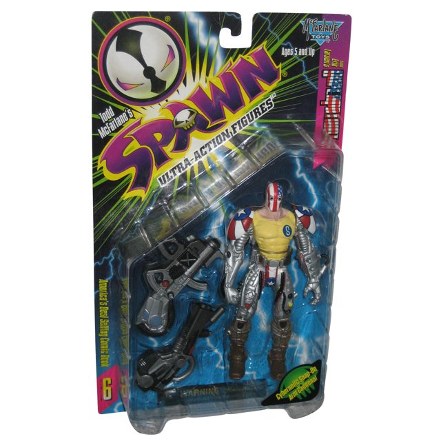 Spawn Superpatriot Yellow Shirt Series 6 (1996) McFarlane Toys Figure Spawn Superpatriot Yellow Shirt Series 6 (1996) McFarlane Toys Figure McFarlane Toys