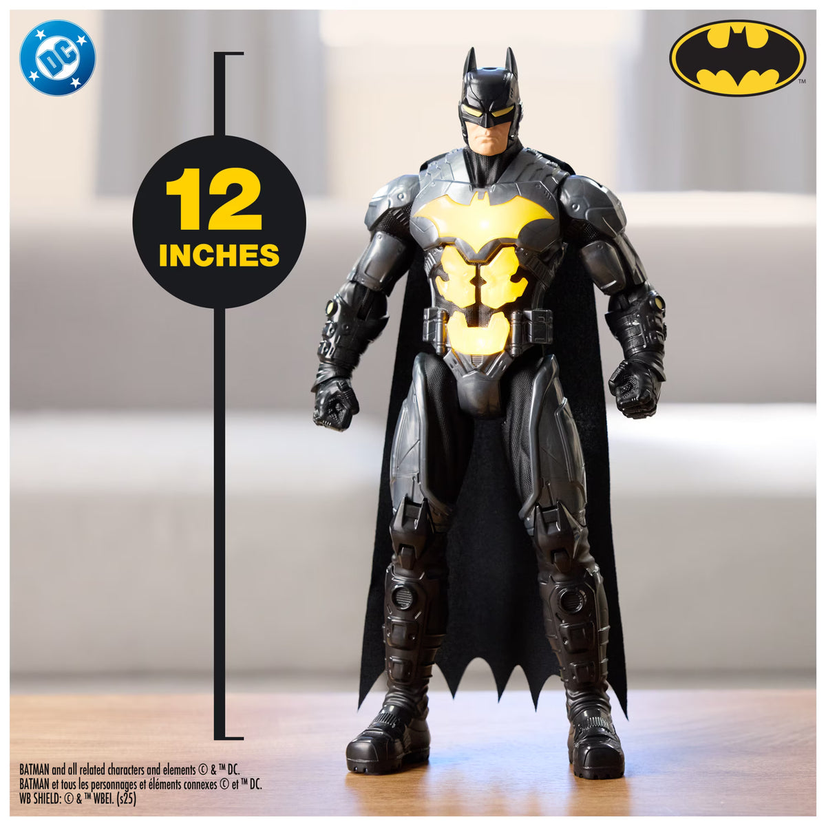 DC Comics, Batman Night Flare 12-inch Light Up Action Figure, for Ages 4 and Up Fashions for Home
