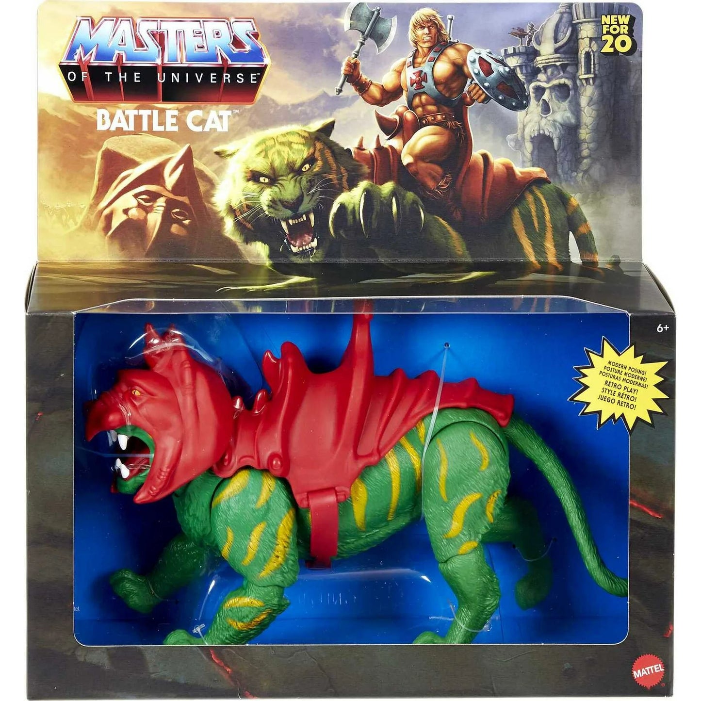 Masters of the Universe Origins Battle Cat 6.75-inch Action Figure, MOTU Toy Tiger