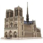 cubicfun 3d brain teaser puzzles large challenge french cathedral architecture building model craft kits toys gifts for adults as hobbies, notre dame de paris