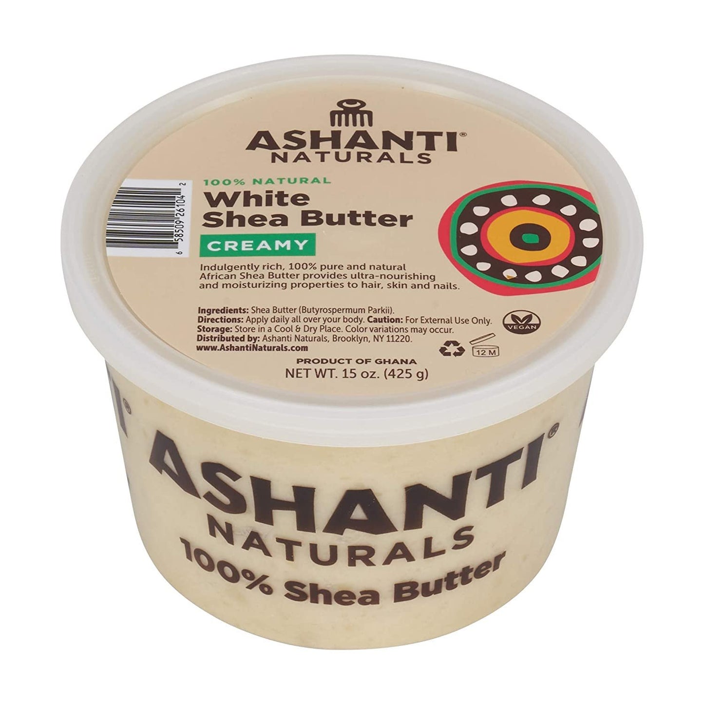 Ashanti Naturals Unrefined African Soft & Creamy White Shea Butter - 15 oz. - Fashions for Home