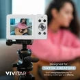 Vivitar Popsnap Compact Digital Camera, White, 16X Zoom, 1080p, Built-in Flash, Micro SD, Slim Lightweight Pocket Design