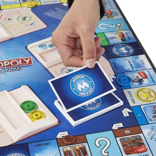 Monopoly Here And Now, Board Game, 2-4 Players, Fast-Paced, Includes 1 Gameboard, 4 Tokens Fashions for Home