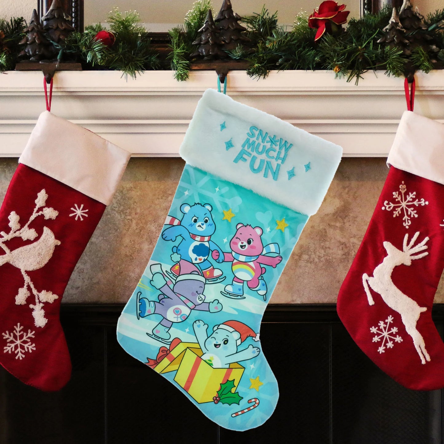 20 inch Care Bears Christmas Stocking - Nostalgic Design