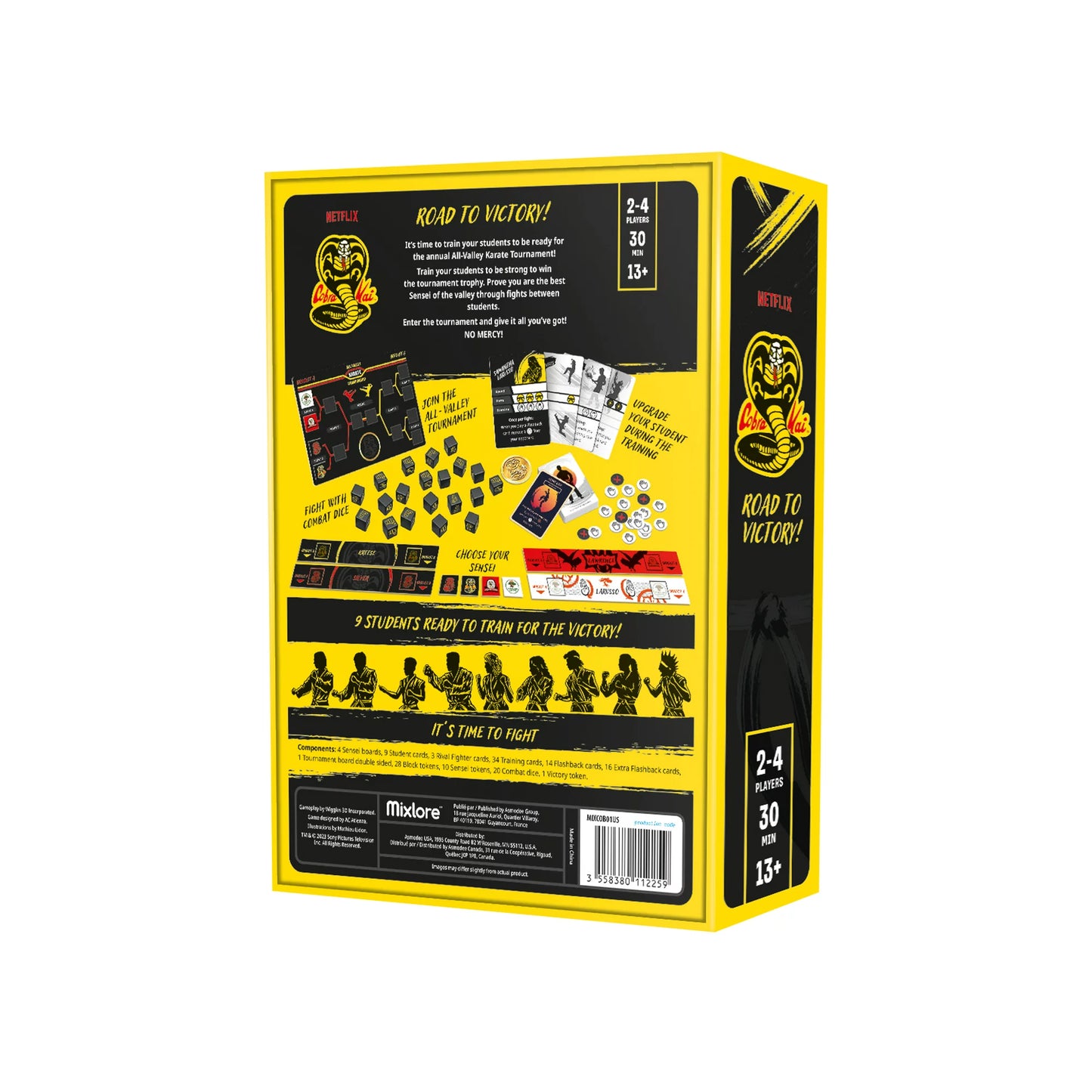 netflix cobra kai party board game for ages 13 and up from asmodee