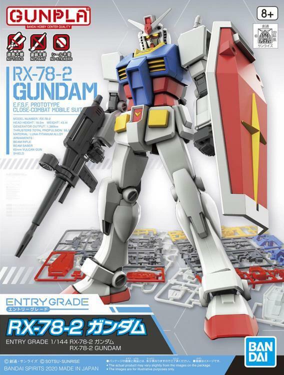 Bandai Hobby - Mobile Suit Gundam - 1/144 RX-78-2 Gundam, Bandai Spirits Entry Grade Model Kit (B0B92FXZLY) Fashions for Home