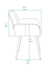 Velet Upholstered Side Dining Chair with Metal Leg(Yellow velet+Beech Wooden Printing Leg),KD backrest