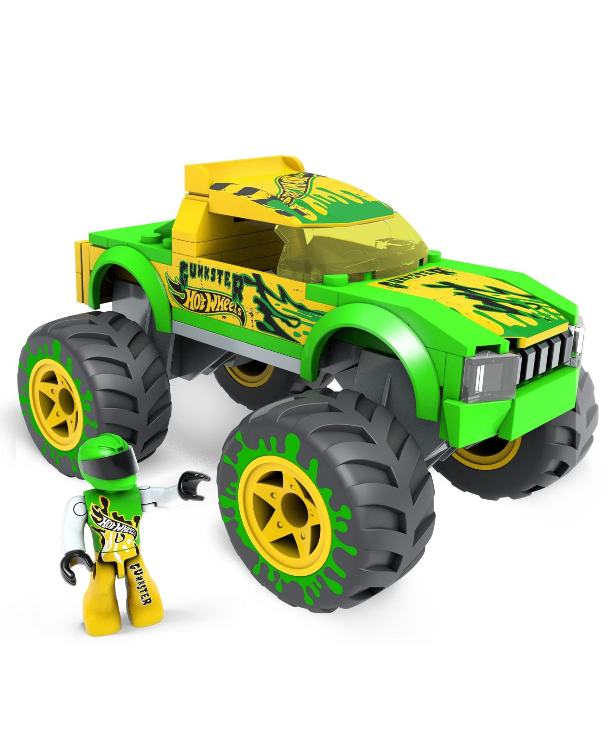 Mega Construx Hot Wheels Gunkster Monster Truck, 70 Pieces