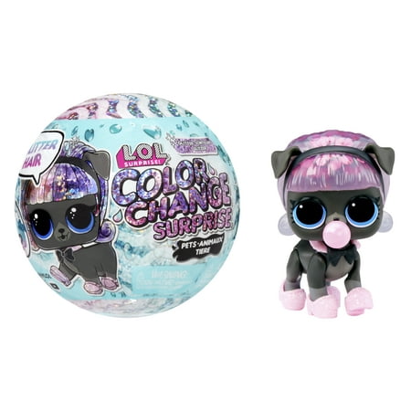 LOL Surprise Glitter Color Change Pets with 5 Surprises Including a Collectible Doll Sparkly Fashions and Accessories – Great Gift for Kids Children Ages 4+