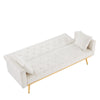 WHITE Convertible Folding Futon Sofa Bed , Sleeper Sofa Couch for Compact Living Space.