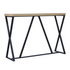 47.2'' Sofa Table; Wood Rectangle Console Table with Metal Frame - Oak & Black