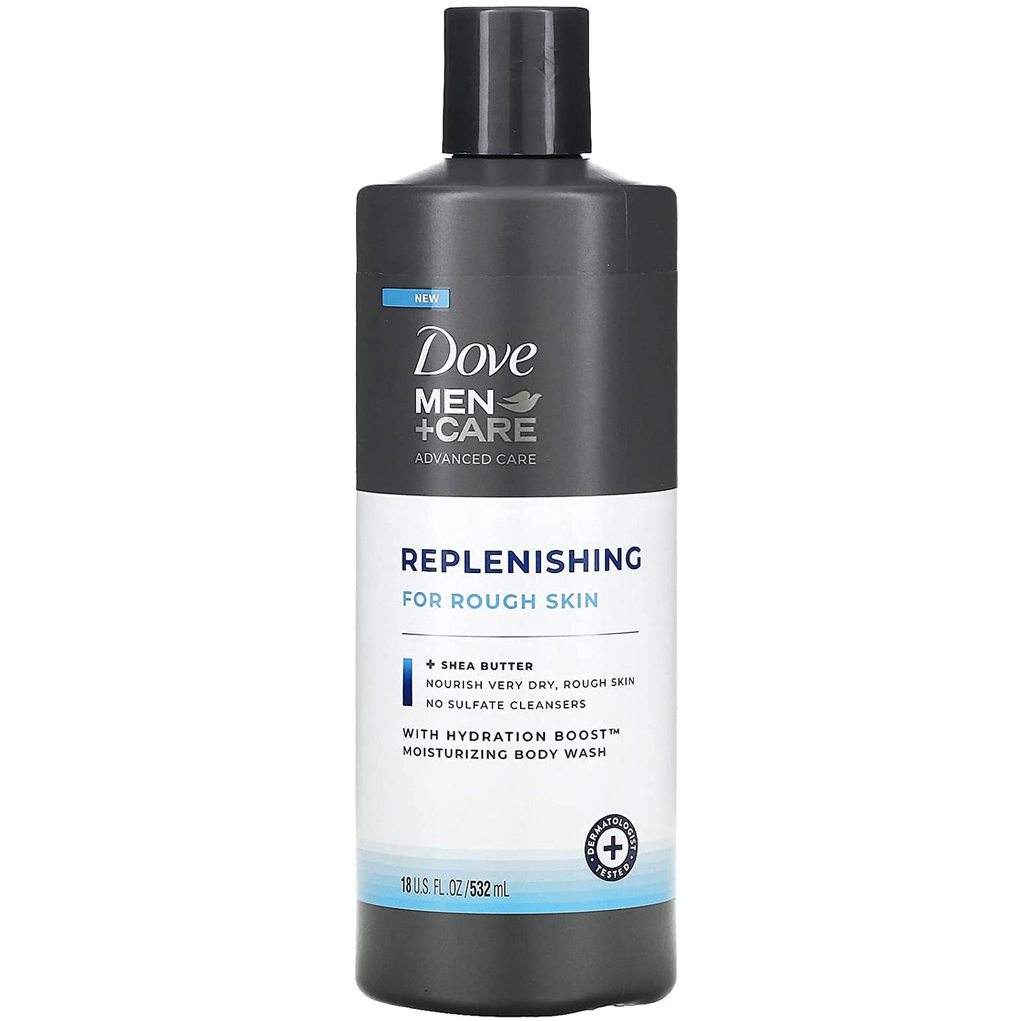 Dove Men+Care Advanced Care Liquid Body Wash Body Replenish Cleanser for Rough Skin 18 oz Dove