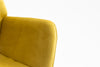 Velet Upholstered Side Dining Chair with Metal Leg(Yellow velet+Beech Wooden Printing Leg),KD backrest