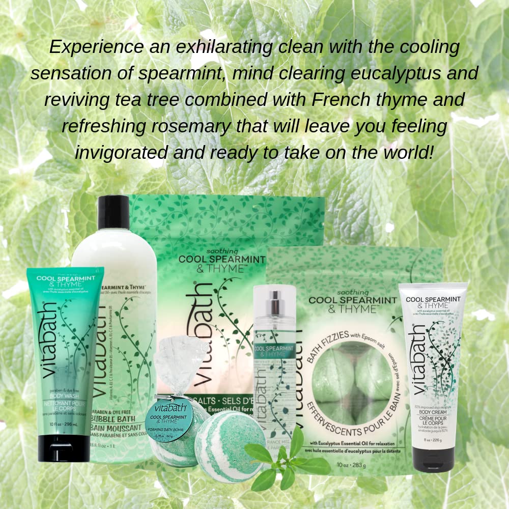 Vitabath Body Wash Cool Spearmint & Thyme 10 Fluid Ounce Fashions for Home