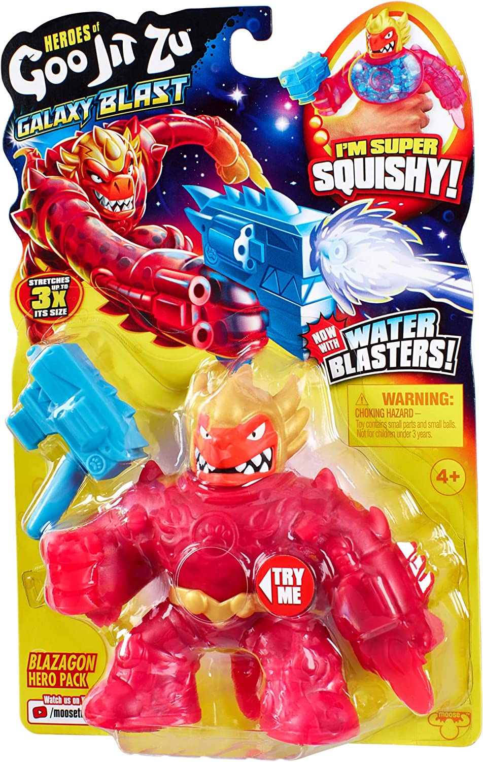 Heroes of Goo Jit Zu Galaxy Blast Hero Pack - Super Squishy Blazagon with an All New Water Blaster Heroes of Goo Jit Zu