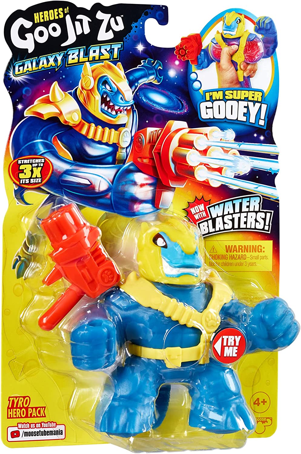 Heroes of Goo Jit Zu Galaxy Blast Hero Pack - Super Gooey Tyro with an All New Water Blaster Heroes of Goo Jit Zu