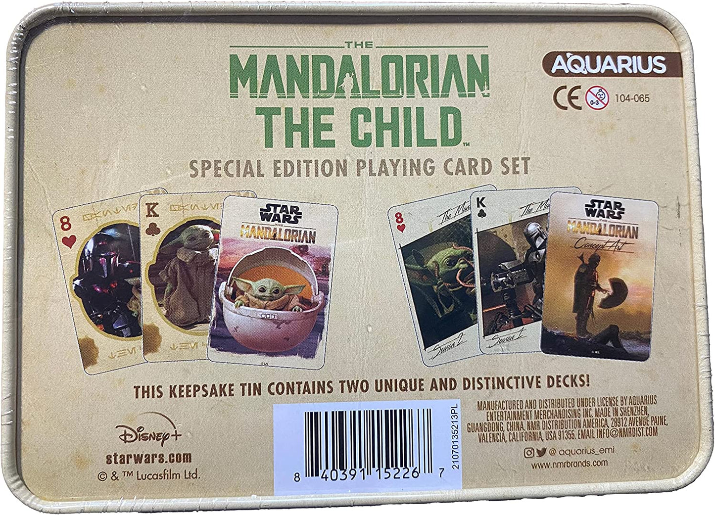 AQUARIUS Star Wars The Mandalorian Special Edition Playing Card Set Keepsake Tin Two Unique Decks Fashions for Home