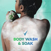 Degree Body Wash & Soak Post-Workout Recovery Skincare Routine Exfoliating Tea Tree + Epsom Salt + Electrolytes Bath and Body Product 22 oz