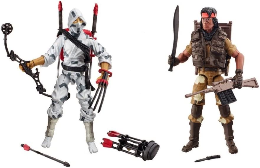 G.I. Joe 50th Anniversary Classic Clash Action Figure Set (Spirit Iron Knife vs. Storm Shadow) 3.75 Inches Fashions for Home