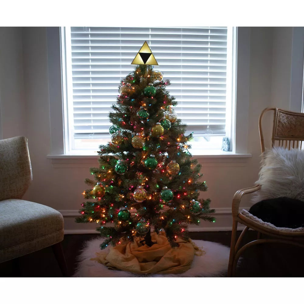 The Legend of Zelda 7-Inch Triforce Light-Up Holiday Tree Topper Decoration Fashions for Home