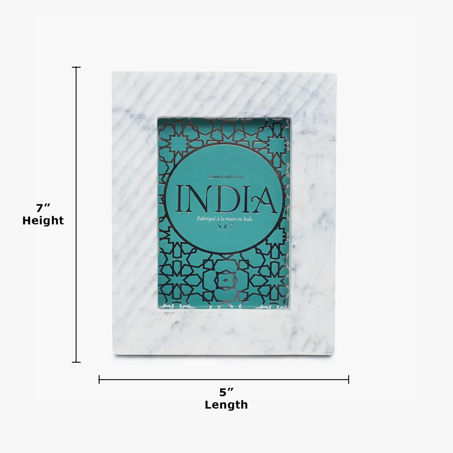 Moderna White Marble Photo Frame 5X7