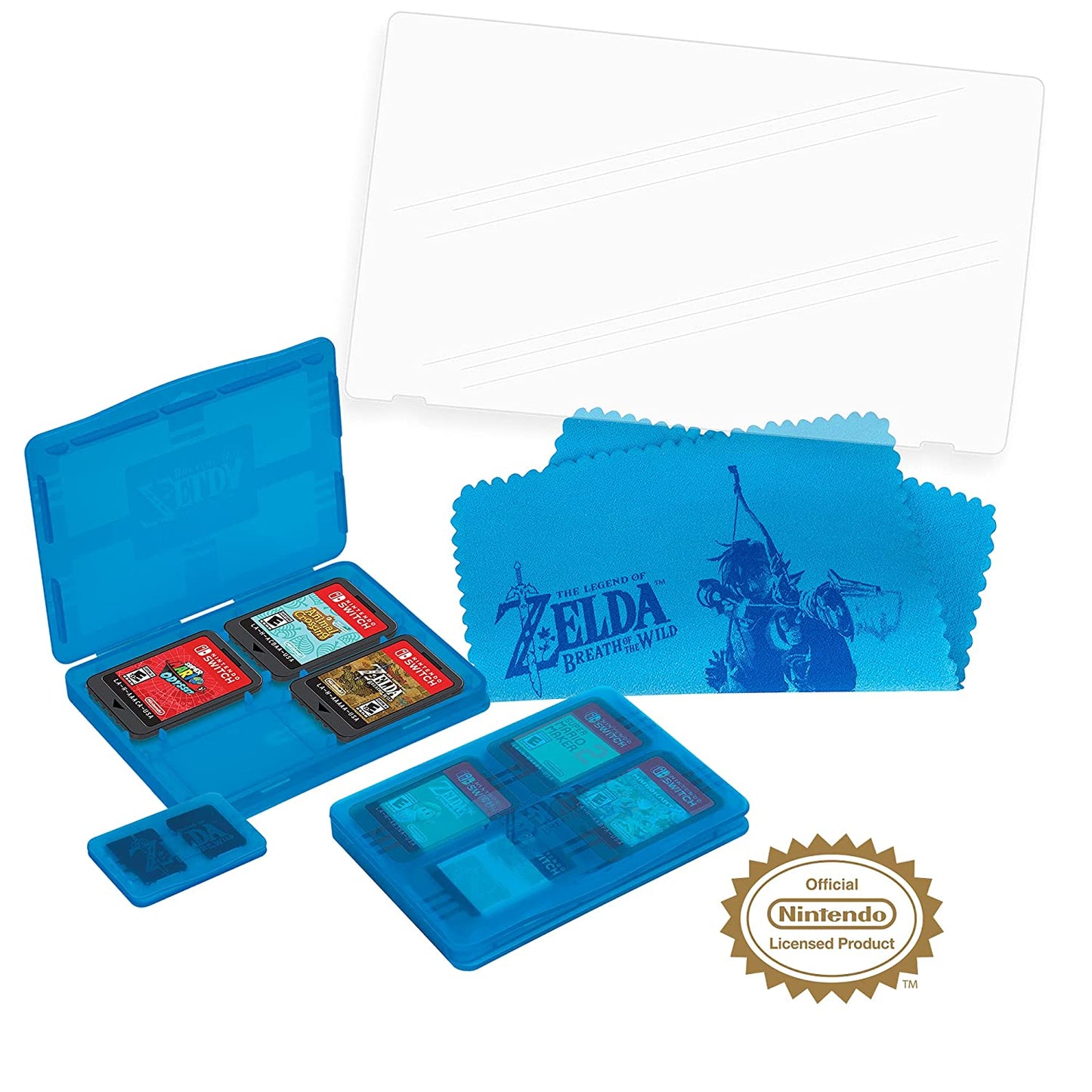 Officially Licensed Nintendo Switch Zelda: Breath of the Wild Game Traveler Protection Pack - Includes Game Case, SD Card Case, Screen Protector, Cleaning Cloth Fashions for Home
