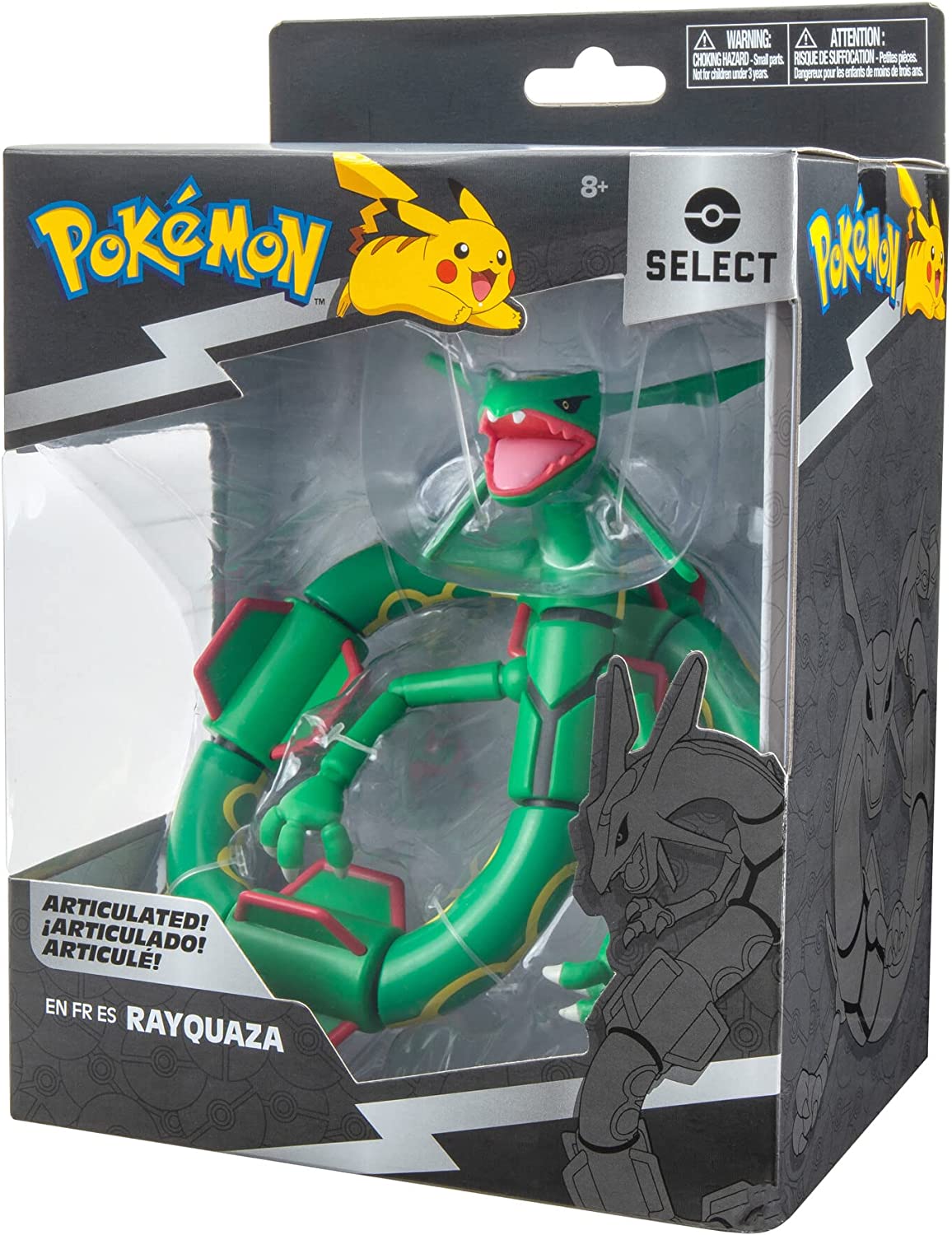 Pokemon Select Super-Articulated 6-inch Rayquaza - Authentic Details - Select Series Fashions for Home
