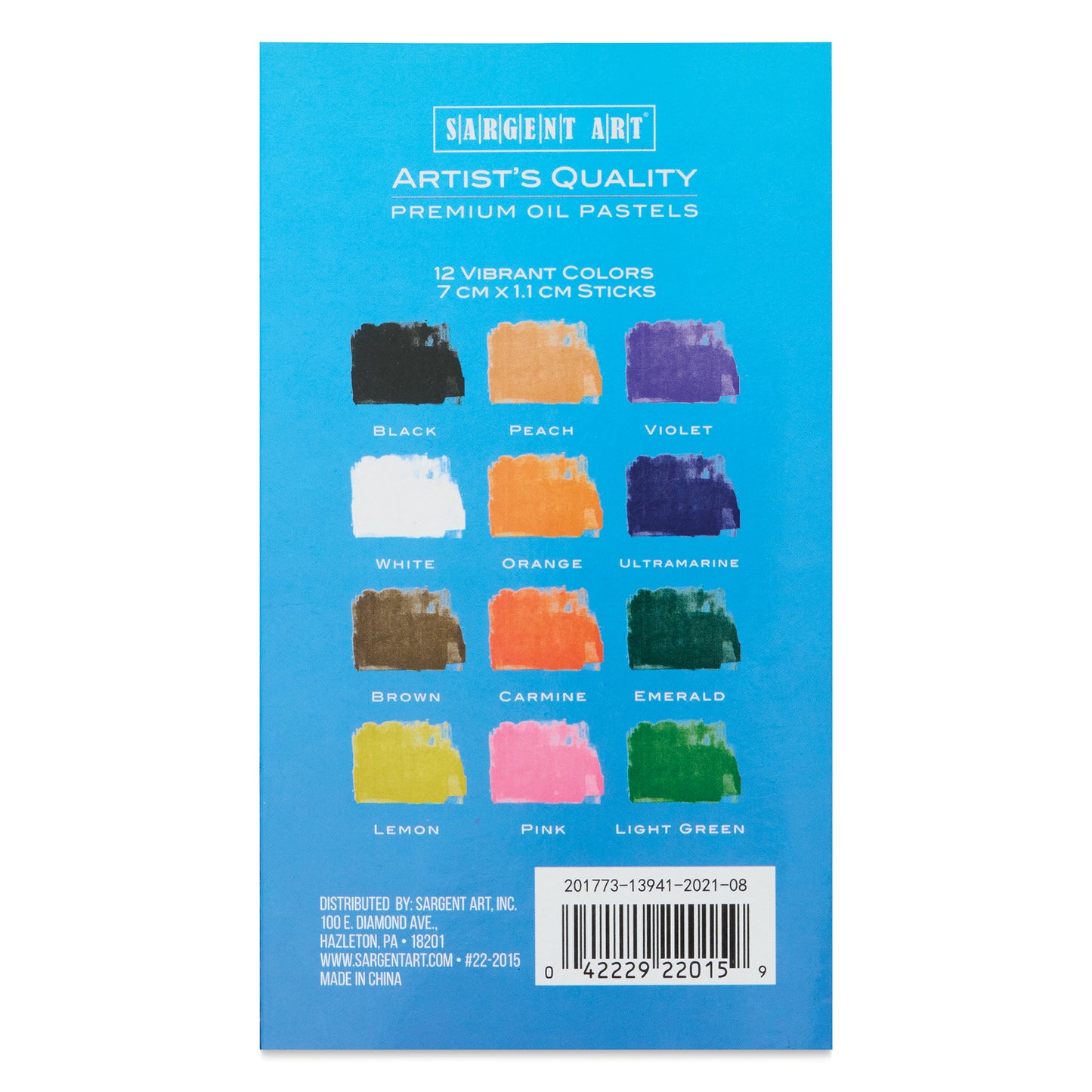 Sargent Art Artists' Oil Pastels - Assorted Colors, Large Sticks, Set of 12