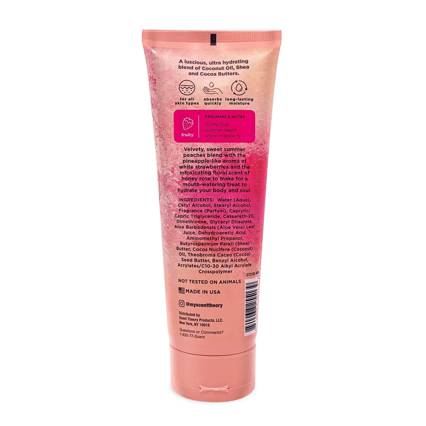 Scent Theory Hand and Body Cream, Summer Peach, 8 oz - Fashions for Home