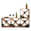 24 Bottle Modular Wine Rack, Stackable Wine Storage Cube for Bar Cellar Kitchen Dining,4 sets