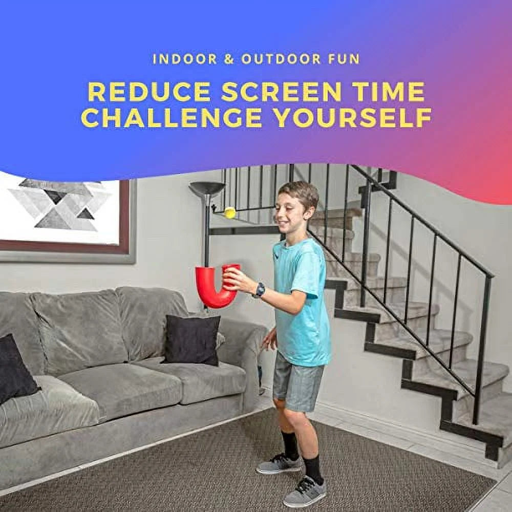 Pindaloo Juggling Tube Skill Game for Kids and Teens, Indoor Outdoor Fun Activity, Red Fashions for Home