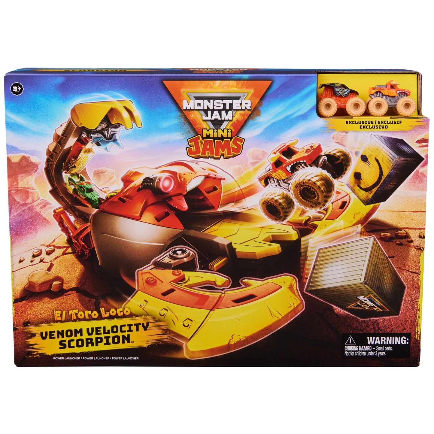 Monster Jam, El Toro Loco Venom Velocity Scorpion Playset, for Ages 3 and up (New) Fashions for Home