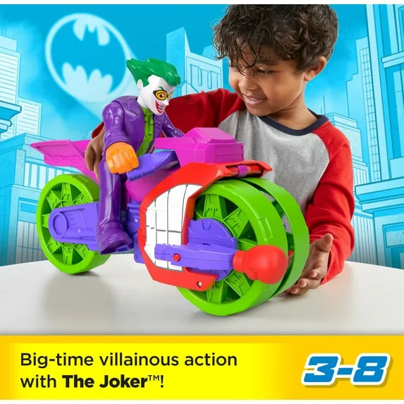 Imaginext DC Super Friends The Joker XL Figure and Laff Cycle Vehicle Set for Kids, 10-inches Fashions for Home
